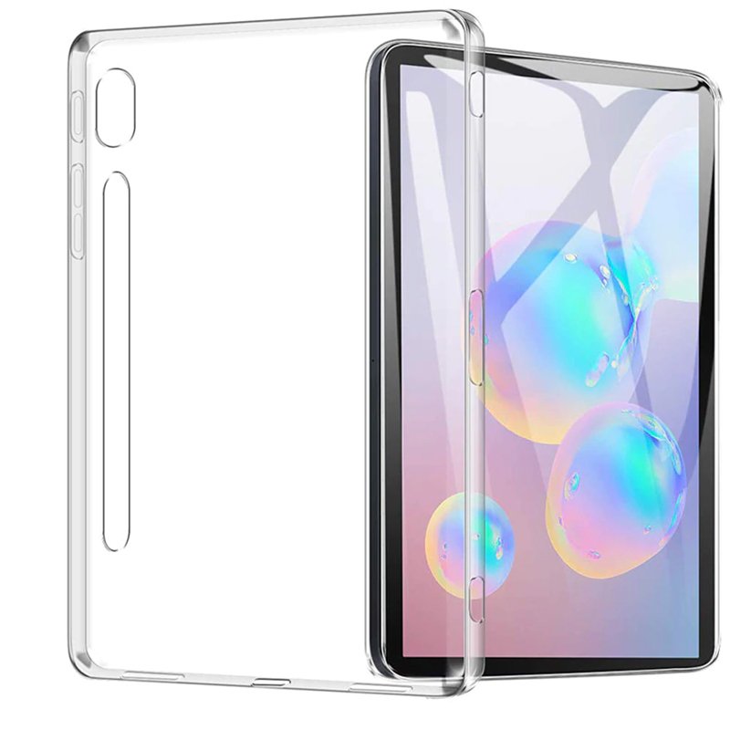 Samsung Galaxy Tab S8+ Plus 12.4'' uyumlu Kılıf Silikon Tablet Kılıfı Esnek TPU Kapak Şeffaf
