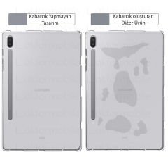 Samsung Galaxy Tab S8+ Plus 12.4'' uyumlu Kılıf Silikon Tablet Kılıfı Esnek TPU Kapak Şeffaf