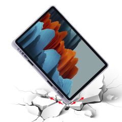 Samsung Galaxy Tab S8+ Plus 12.4'' uyumlu Kılıf Kalem Bölmeli Premium Smart Standlı Tablet Kılıfı Siyah