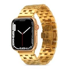Apple Watch 10 42 mm uyumlu Metal Kordon Premium Paslanmaz Çelik Kayış