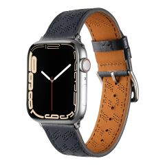 Apple Watch Ultra 49 mm uyumlu Suni Deri Kordon Kayış Watch Band / Strap Lacivert
