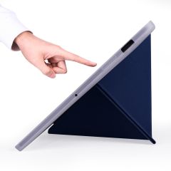 Samsung Galaxy Tab S8+ Plus 12.4'' uyumlu Kılıf Kalem Bölmeli Premium Smart Standlı Tablet Kılıfı Lacivert