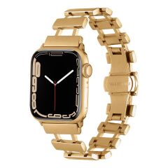 Apple Watch 7 8 9 41 mm Uyumlu Metal Kordon New Collection Zarif Paslanmaz Çelik Kayış
