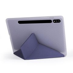 Samsung Galaxy Tab S8+ Plus 12.4'' uyumlu Kılıf Kalem Bölmeli Premium Smart Standlı Tablet Kılıfı Mor