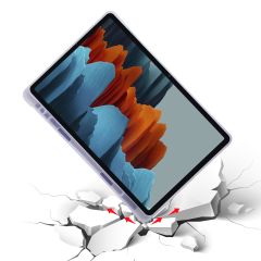 Samsung Galaxy Tab S8+ Plus 12.4'' uyumlu Kılıf Kalem Bölmeli Premium Smart Standlı Tablet Kılıfı Mor