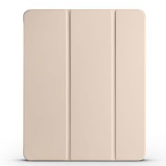 iPad Air 13 M2 2024 uyumlu Kapaklı Kılıf Kalem Bölmeli Standlı Flip Smart Akıllı Kapak Uyku Modlu Gold