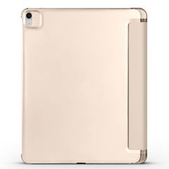 iPad Air 13 M2 2024 uyumlu Kapaklı Kılıf Kalem Bölmeli Standlı Flip Smart Akıllı Kapak Uyku Modlu Gold