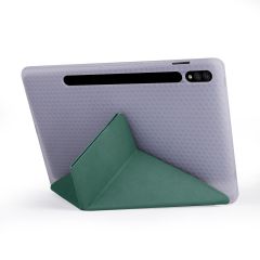 Samsung Galaxy Tab S8+ Plus 12.4'' uyumlu Kılıf Kalem Bölmeli Premium Smart Standlı Tablet Kılıfı Koyu Yeşil