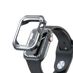Apple Watch 7 45 mm uyumlu Kasa Koruyucu Spor Tasarım Premium Gövde Koruma (Önü Açık) Füme
