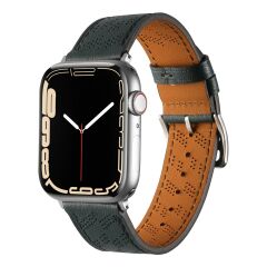 Apple Watch Ultra 49 mm uyumlu Suni Deri Kordon Kayış Watch Band / Strap Koyu Yeşil