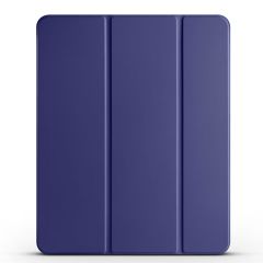 iPad Air 13 M2 2024 uyumlu Kapaklı Kılıf Kalem Bölmeli Standlı Flip Smart Akıllı Kapak Uyku Modlu Lacivert