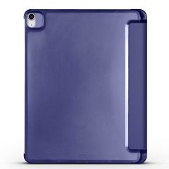 iPad Air 13 M2 2024 uyumlu Kapaklı Kılıf Kalem Bölmeli Standlı Flip Smart Akıllı Kapak Uyku Modlu Lacivert