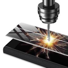 Samsung Galaxy Z Fold 3 Kılıf Standlı Premium Kapak Tam Kapatan Deri & Karbon Tasarım