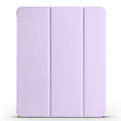 iPad Air 13 M2 2024 uyumlu Kapaklı Kılıf Kalem Bölmeli Standlı Flip Smart Akıllı Kapak Uyku Modlu Lila