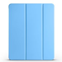iPad Air 13 M2 2024 uyumlu Kapaklı Kılıf Kalem Bölmeli Standlı Flip Smart Akıllı Kapak Uyku Modlu Mavi