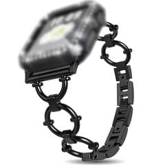 Apple Watch 10 46 mm uyumlu Metal Kordon Şık Tasarım Luxury Style Kayış