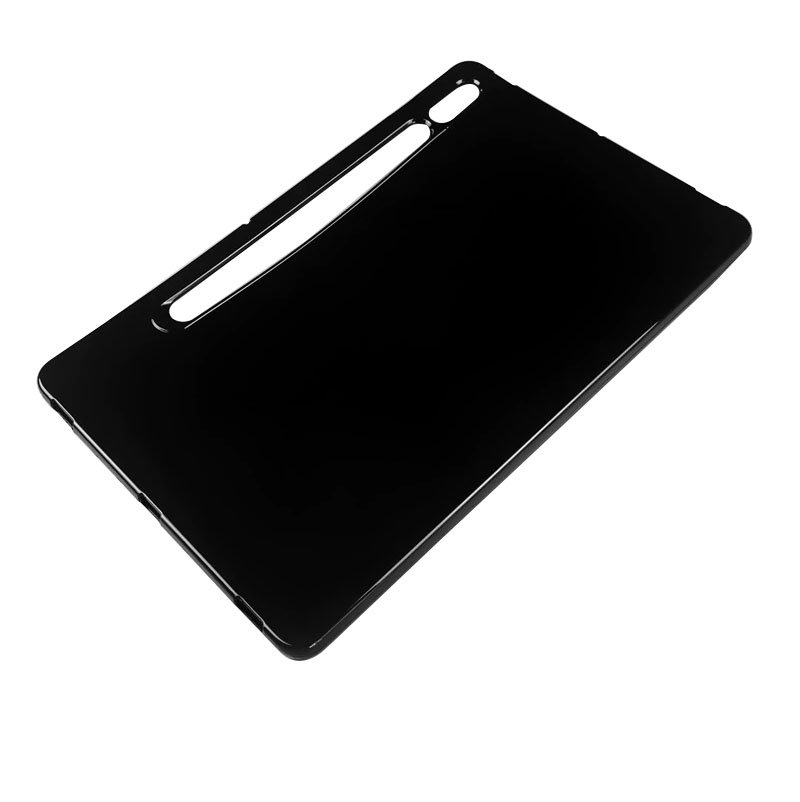 Samsung Galaxy Tab S8 11'' uyumlu Kılıf Silikon Tablet Kılıfı Esnek TPU Kapak Siyah