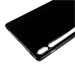 Samsung Galaxy Tab S8 11'' uyumlu Kılıf Silikon Tablet Kılıfı Esnek TPU Kapak Siyah