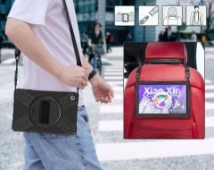 Lenovo Tab M10 Plus 3. Nesil 10.6'' TB125F - TB128F uyumlu Kılıf Askılı Standlı Defender Üstün Koruma