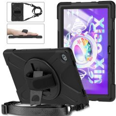 Lenovo Tab M10 Plus 3. Nesil 10.6'' TB125F - TB128F uyumlu Kılıf Askılı Standlı Defender Üstün Koruma