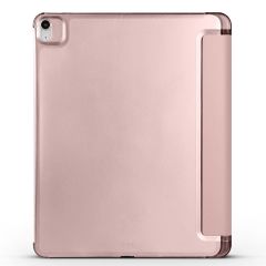 iPad Air 13 M2 2024 uyumlu Kapaklı Kılıf Kalem Bölmeli Standlı Flip Smart Akıllı Kapak Uyku Modlu Rose Gold