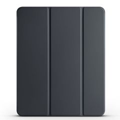 iPad Air 13 M2 2024 uyumlu Kapaklı Kılıf Kalem Bölmeli Standlı Flip Smart Akıllı Kapak Uyku Modlu Siyah