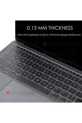 MacBook Air 13 M1 2021 A2337 uyumlu Şeffaf Klavye Koruyucu Türkçe Q Silikon Ped Trasparan