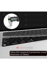 MacBook Air 13 M1 2021 A2337 uyumlu Şeffaf Klavye Koruyucu Türkçe Q Silikon Ped Trasparan