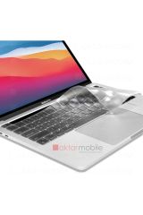 MacBook Pro 13 M1 2021 A2338 uyumlu Şeffaf Klavye Koruyucu Türkçe Q Silikon Ped Trasparan