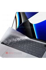 MacBook Pro 14 M1 2021 A2442 uyumlu Şeffaf Klavye Koruyucu Türkçe Q Silikon Ped Trasparan 14.2''