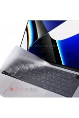 MacBook Pro 16 M1 2021 A2485 uyumlu Şeffaf Klavye Koruyucu Türkçe Q Silikon Ped Trasparan 16.2''