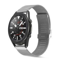 Huawei Watch GT 3 SE 46 mm Uyumlu Hasır Metal Kordon Klipsli Tel Örgü Kayış Siyah