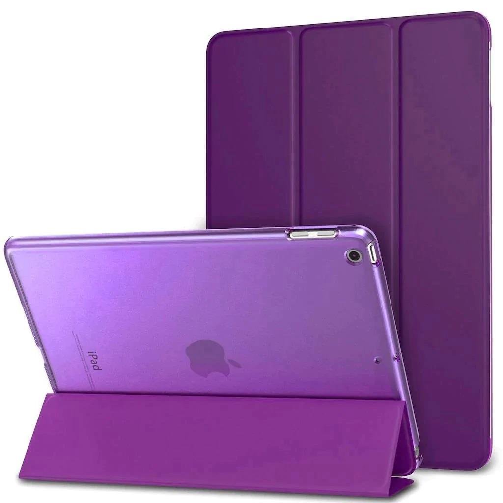 Apple iPad 9. Nesil 2021 10.2'' inc Kılıf Flip Akıllı Kapak Standlı Kılıf Smart Cover Uyku Modlu Mor