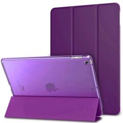 Apple iPad 9. Nesil 2021 10.2'' inc Kılıf Flip Akıllı Kapak Standlı Kılıf Smart Cover Uyku Modlu Mor
