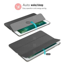 Apple iPad 9. Nesil 2021 10.2'' inc Kılıf Flip Akıllı Kapak Standlı Kılıf Smart Cover Uyku Modlu Mor