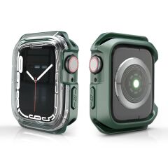 Apple Watch 6 SE 5 4 44 mm uyumlu Kasa Koruyucu Spor Tasarım Premium Gövde Koruma (Önü Açık) Koyu Yeşil