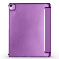 iPad Air 11 M2 2024 uyumlu Kapaklı Kılıf Kalem Bölmeli Standlı Flip Smart Akıllı Kapak Uyku Modlu Mor