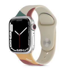 Apple Watch 10 42 mm uyumlu Silikon Kordon Soft Yüzey Spor Morandi Kayış