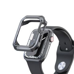 Apple Watch 6 SE 5 4 44 mm uyumlu Kasa Koruyucu Spor Tasarım Premium Gövde Koruma (Önü Açık) Siyah