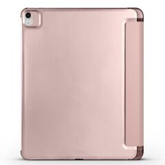 iPad Air 11 M2 2024 uyumlu Kapaklı Kılıf Kalem Bölmeli Standlı Flip Smart Akıllı Kapak Uyku Modlu Rose Gold