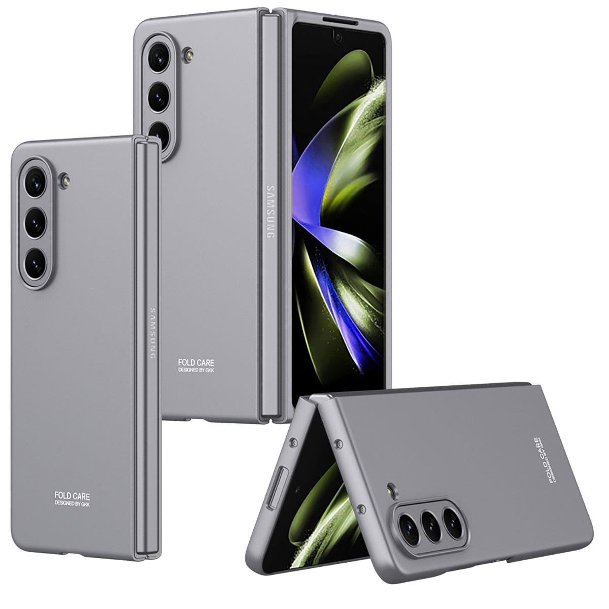 Samsung Galaxy Z Fold 5 Kılıf Premium Kapak Kamera Korumalı Tam Uyumlu Mat Tasarım İnce Yapılı Gri