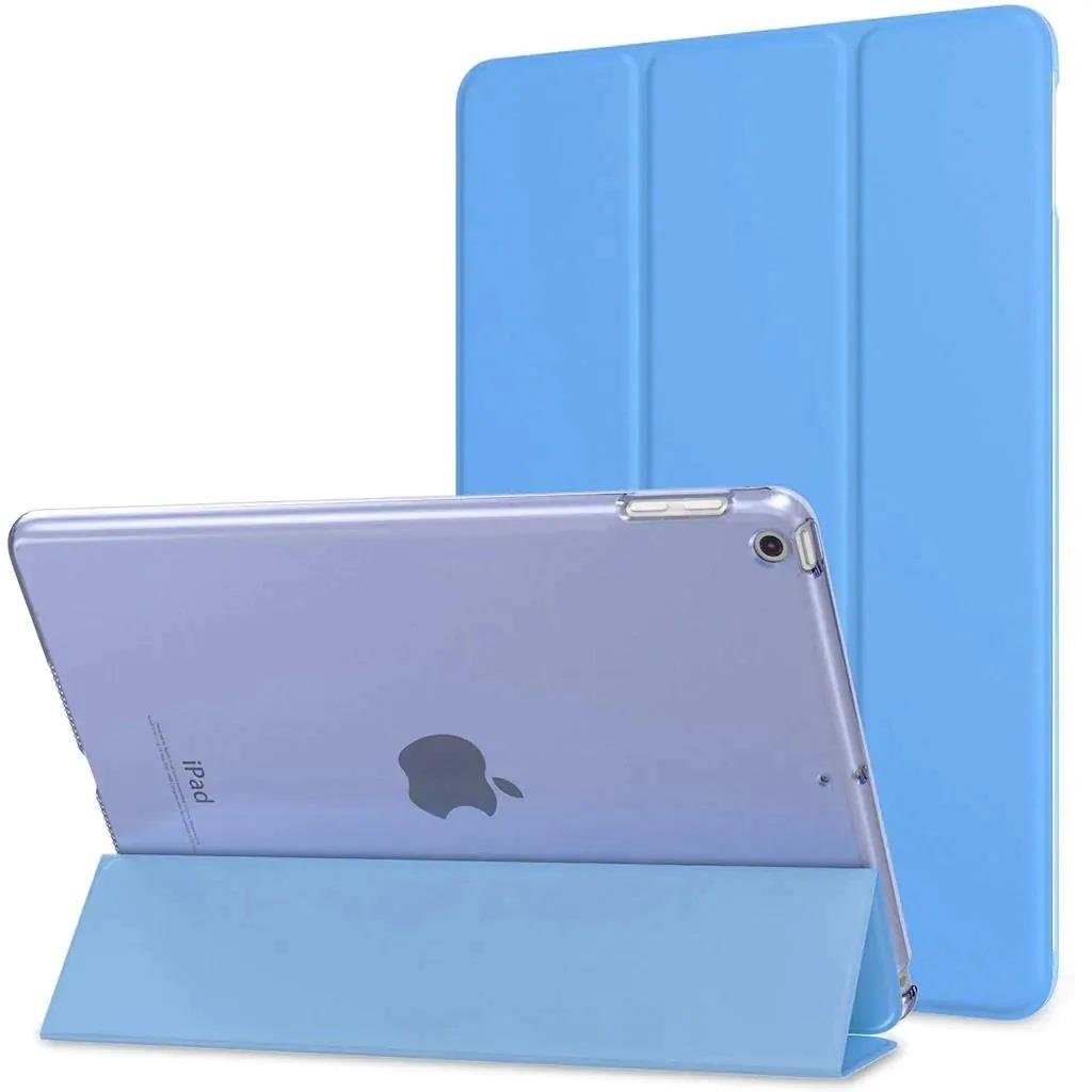 Apple iPad 9. Nesil 2021 10.2'' inc Kılıf Flip Akıllı Kapak Standlı Kılıf Smart Cover Uyku Modlu Mavi
