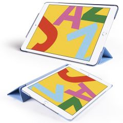 Apple iPad 9. Nesil 2021 10.2'' inc Kılıf Flip Akıllı Kapak Standlı Kılıf Smart Cover Uyku Modlu Mavi