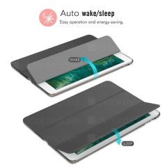 Apple iPad 9. Nesil 2021 10.2'' inc Kılıf Flip Akıllı Kapak Standlı Kılıf Smart Cover Uyku Modlu Mavi