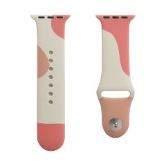 Apple Watch 10 42 mm uyumlu Silikon Kordon Soft Yüzey Spor Morandi Kayış Rouge Powder
