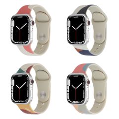 Apple Watch 10 42 mm uyumlu Silikon Kordon Soft Yüzey Spor Morandi Kayış Rouge Powder