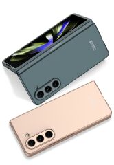 Samsung Galaxy Z Fold 5 Kılıf Premium Kapak Kamera Korumalı Tam Uyumlu Mat Tasarım İnce Yapılı Rose Gold