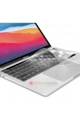 MacBook Pro 13 M2 2022 A2686 uyumlu Şeffaf Klavye Koruyucu Türkçe Q Silikon Ped Trasparan