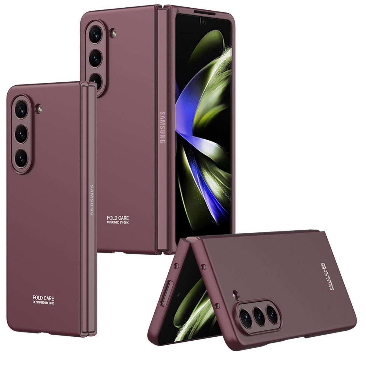 Samsung Galaxy Z Fold 5 Kılıf Premium Kapak Kamera Korumalı Tam Uyumlu Mat Tasarım İnce Yapılı Mürdüm