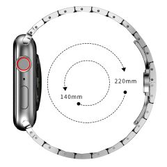 Apple Watch 10 46 mm uyumlu Metal Kordon Premium Paslanmaz Çelik Kayış Şık & Agresif Tasarım Gümüş